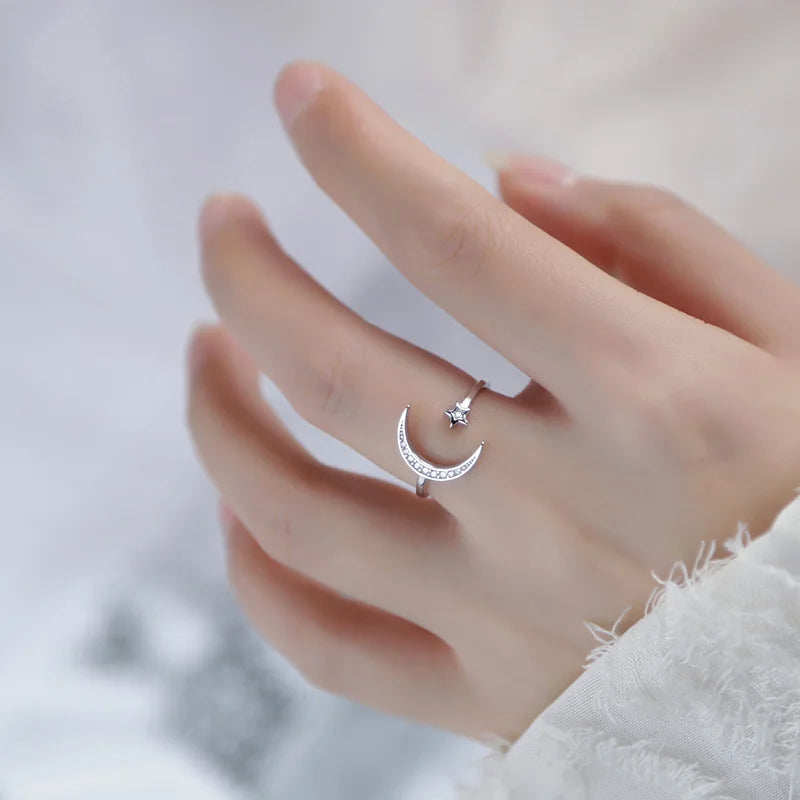 Bague étoile de lune