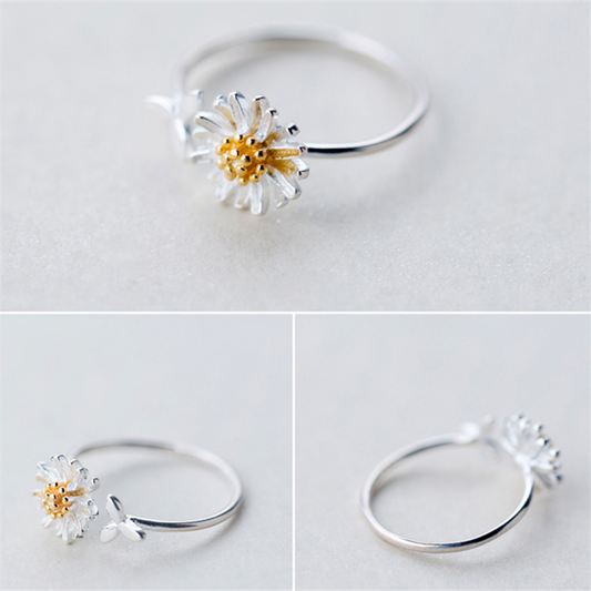 Bague fleur de marguerite