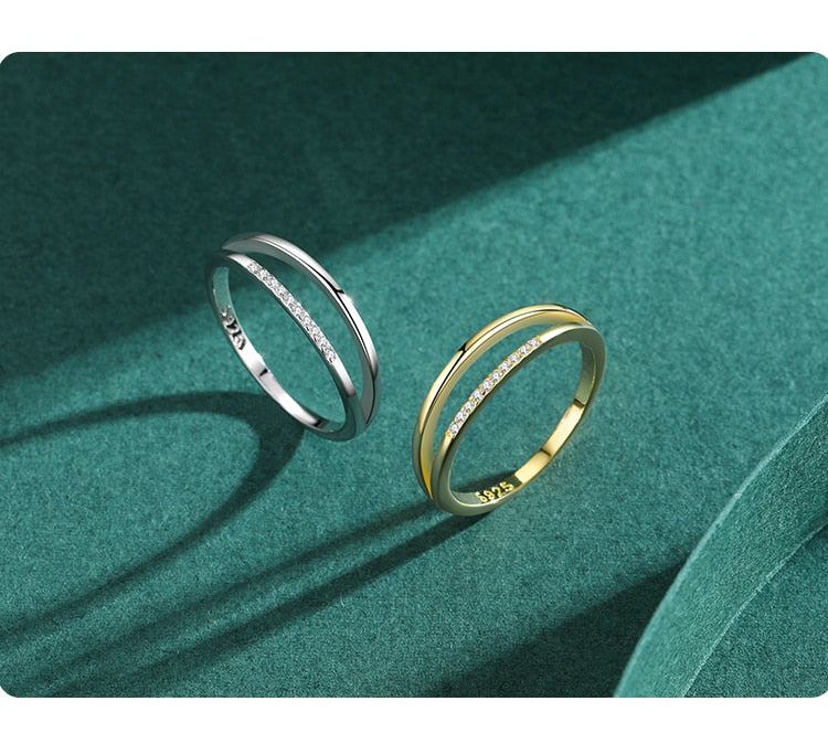 Bague Double Anneau Simple