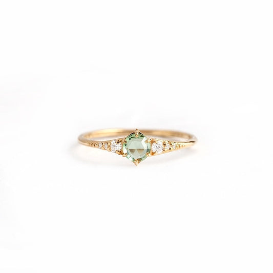 Bague en Zircon vert clair